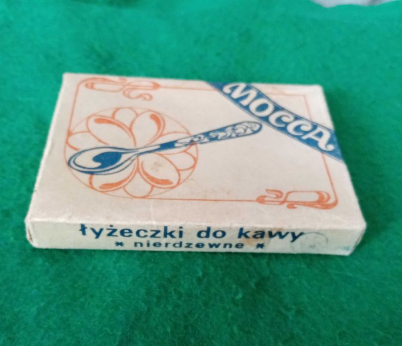 komplet 6 łyżeczek do kawy Mocca - stal nierdzewna, zdobienia, PRL