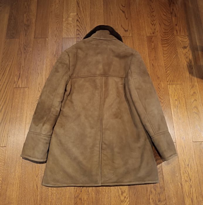 Kożuch Z Owczej Skóry Wełniany Naturalny Ciepły Zimowy r. M/L