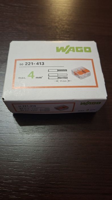 Szybkozłączka Wago 221-413/ 50sztuk