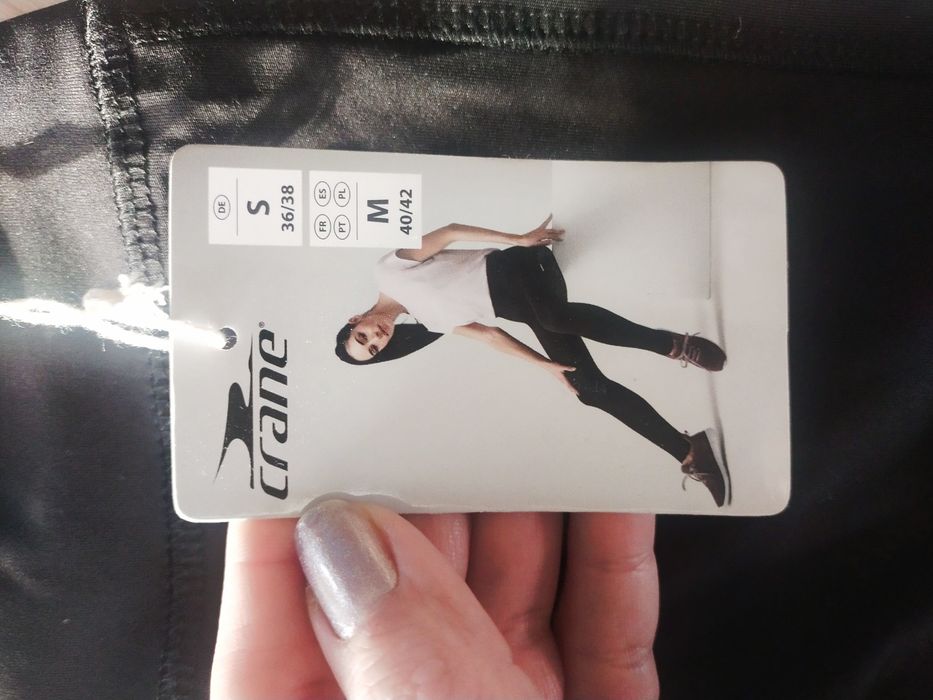 Nowe czarne legginsy do ćwiczeń z kieszonką Crane S/M