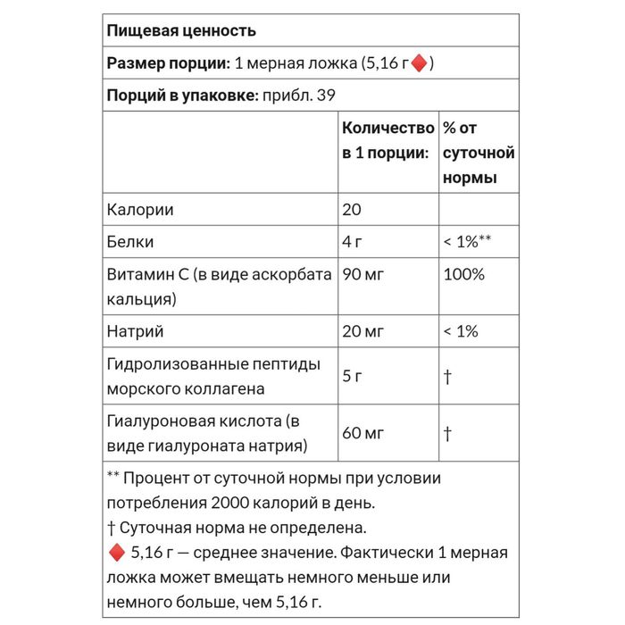 204 г/464 г/1 кг Collagen UP Морской коллаген 1 и 3 тип с витамином С