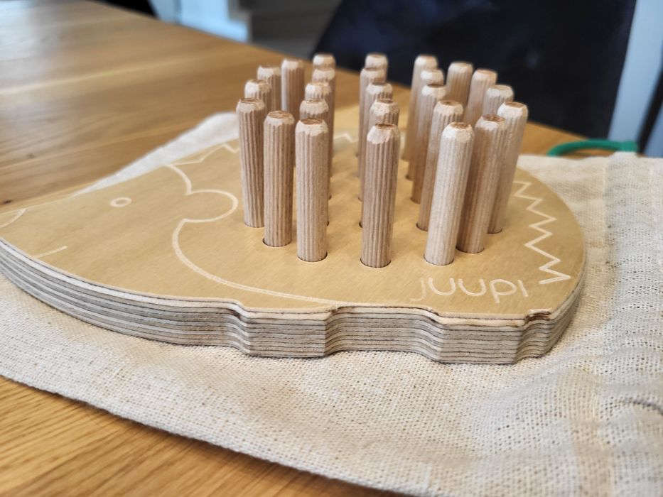 JUUPI drewniana Montessori JEŻYK WKŁADANKA sorter cierpliwość święta