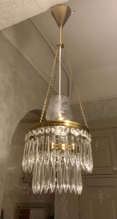 Винтажная  хрустальная люстра