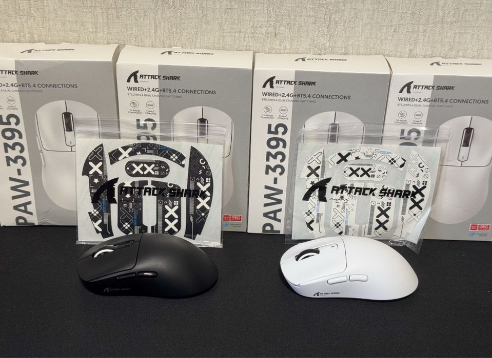 ГАРАНТІЯ‼️ Attack Shark X3 X6 Black White PW3395 бездротова ігрова миша