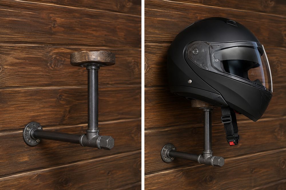 Uchwyt na kask motocyklowy. Chopper Bobber Custome