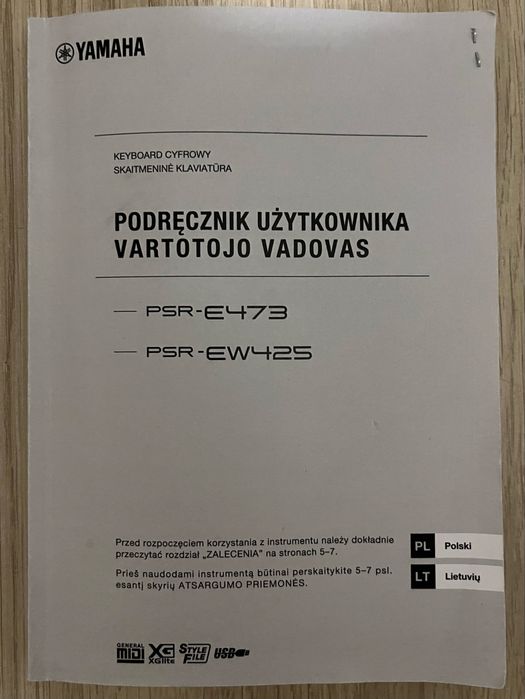 Yamaha psr e473 keyboard