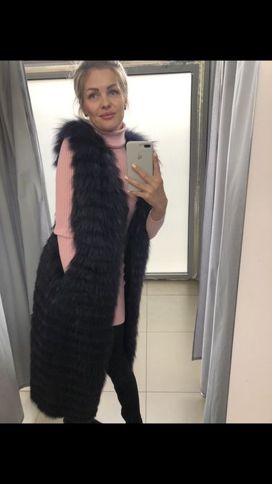 Желет,песець, натуральний