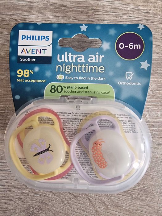 Philips AVENT Smoczek Ultra Air Nighttime 0-6m 2 szt SCF376/25
