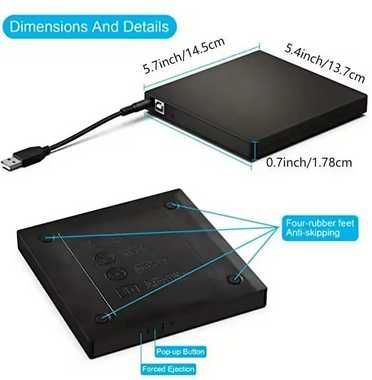 Leitor portátil cd dvd