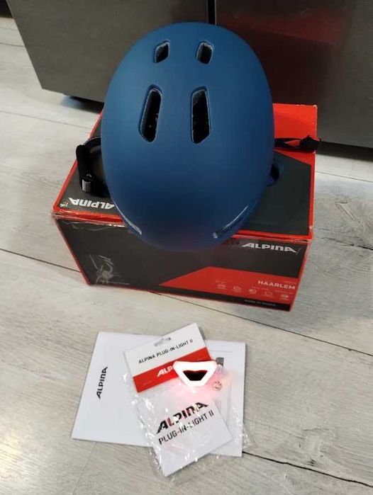 Kask rowerowy Alpina Haarlem Rozmiar  S/M 52  57 cm z wyjmowaną lampką