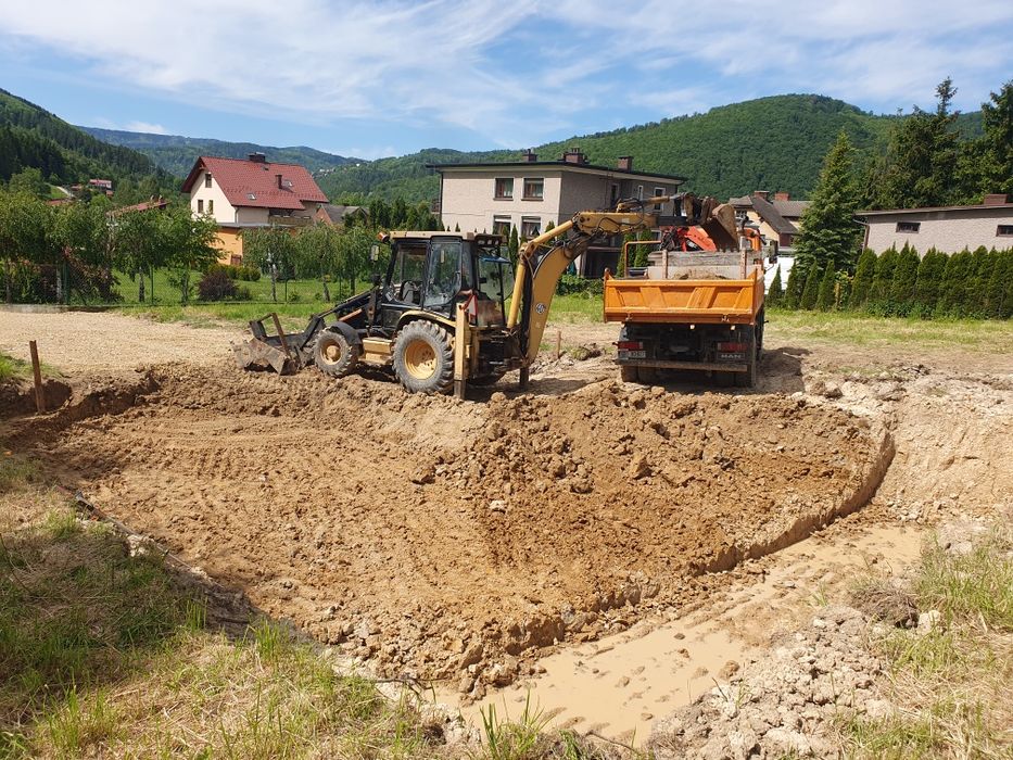 minikoparka młot koparko-ład wozidło wyburzenia wykopy fundamenty