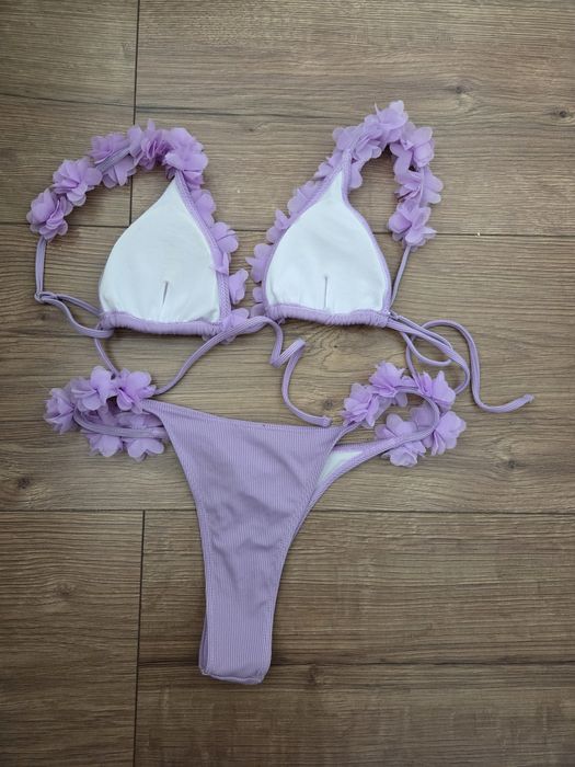 Strój kąpielowy lilowy XS bikini
