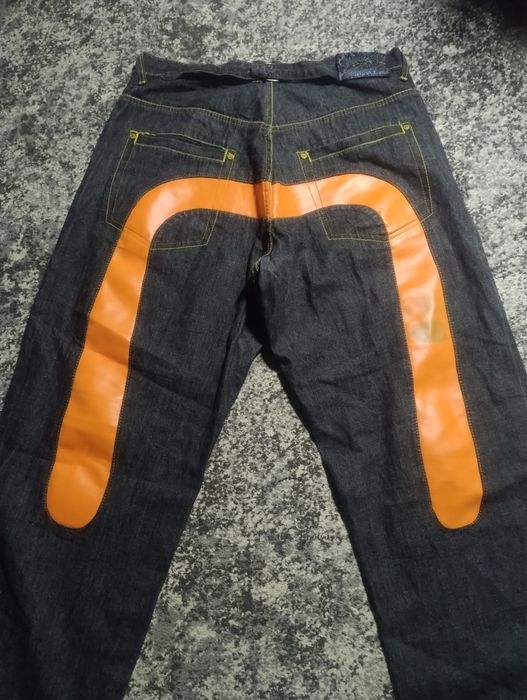 Jean Baggy Vintage Evisu - Taille 34 - Style Hip Hop Y2K - État Parfait Occasion