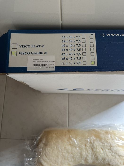 Almofada anti-escaras quadrada, premium em pele de cordeiro,49x49x75