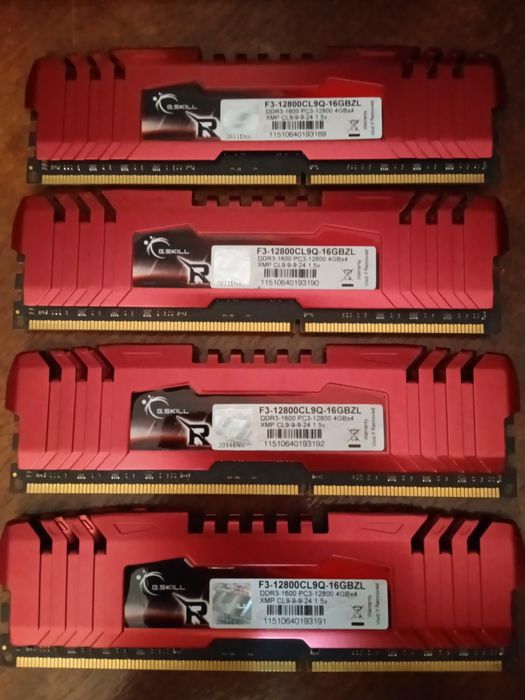 Memória RAM g.skiil ripjaws ddr3 4 x 4 gb