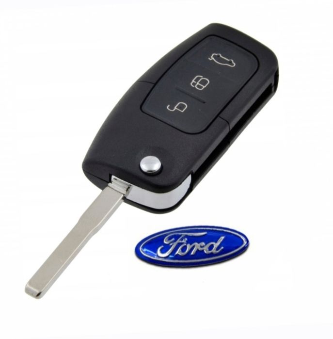 *NOWA* Obudowa kluczyka pilota FORD + naklejka z logo emblemat