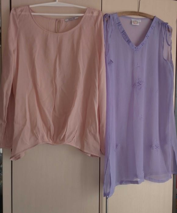 paczka ubrań damskich bluzki, spodnie, sukienki X/XL