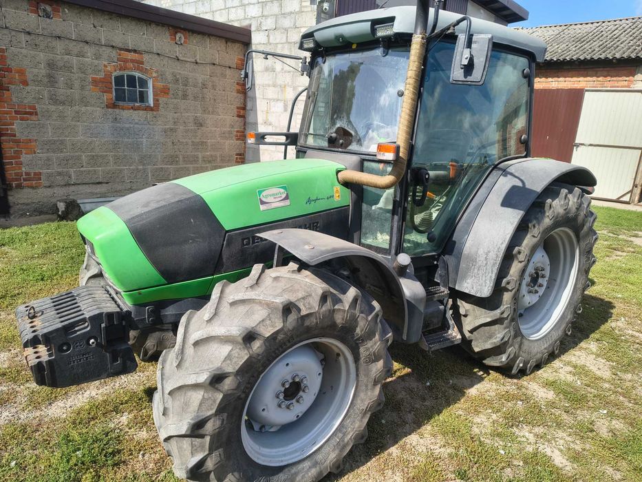 Likwidacja gospodarstwa(ciągnk Deutz Fahr, agregat, pług, talerzówka, opryskiwacz, rozsiewacz)