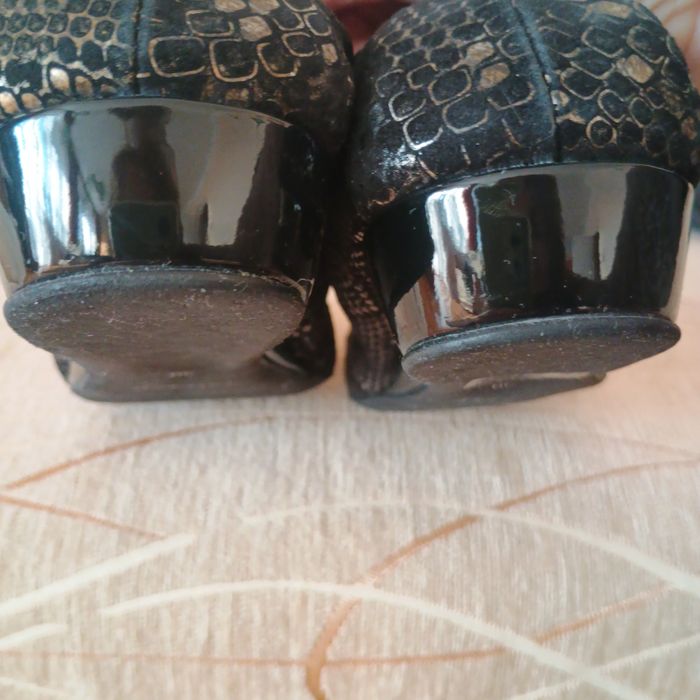 Baleriny damskie skórzane