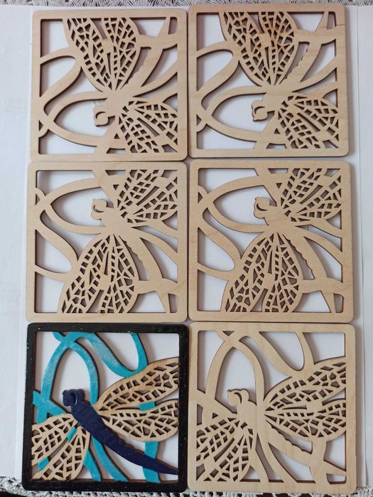 Ozdoby drewniane decoupage, drewno, ornament, scrapki drewno