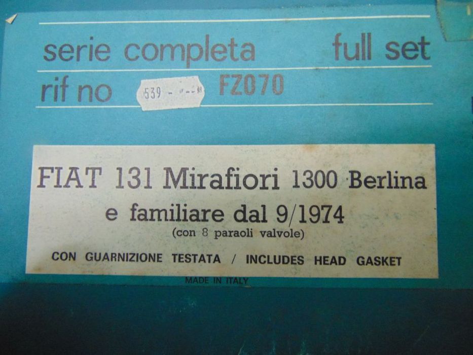 Fiat 131 jogo de juntas