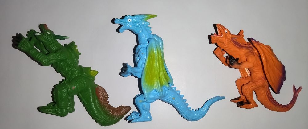 Dragões Mutantes - 3 figuras (Anos 80)