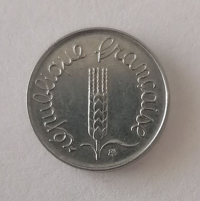 Moeda 1 cêntimo, République Française 1967