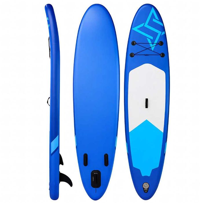 Deska Sup do Pływania 350cm Pompowana | XXL Długa 1 - 2 osobowa | 200 kg Stabilna 3 Pletwy | Treningowa | Zestaw Akcesoriów | NOWA Fv23%