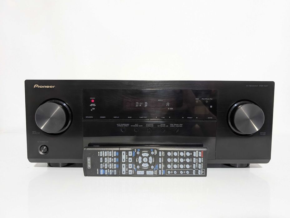 5.1 Ресивер Pioneer VSX-527, має 130 Вт/канал/ HDMI/ ARC/ USB/ HD Audio/ ЦАП/ AirPlay/ vTuner
