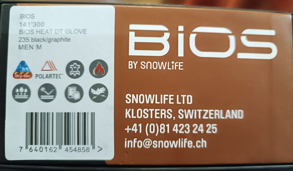 BIOS by snowlife szwajcarskie rękawice podgrzewane