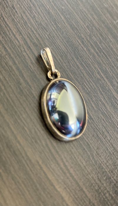 Zawieszka wisiorek srebrny z hematytem