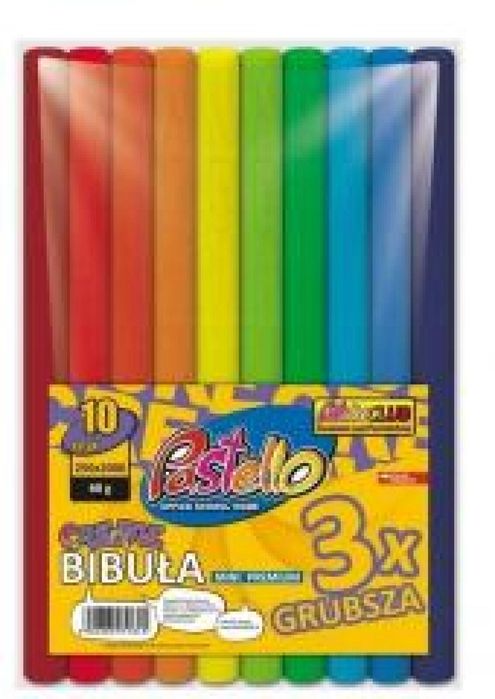 Bibuła mini premium 25x200cm 10 kolorów Alfa Pastello