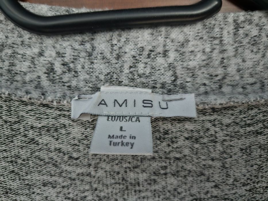 New Yorker AMISU Sweter klasyczny Kardigan szary roz. L