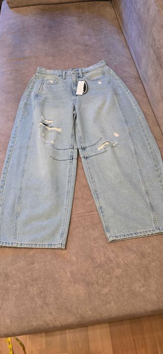 Spodnie jeansowe Scoop, Barrel Leg, M, XS.