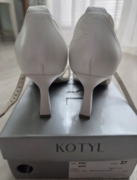 Buty ślubne taneczne kotyl 37 buty taneczne perłowe białe