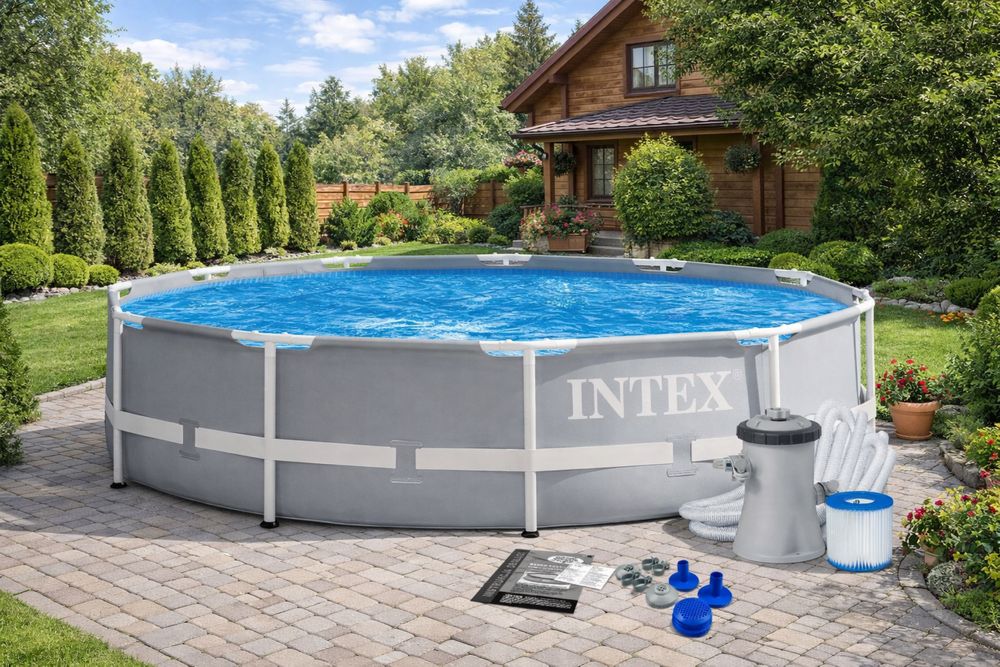 Каркасний басейн Intex 26702, 305x76, 5000 л, із фільтр-насосом.