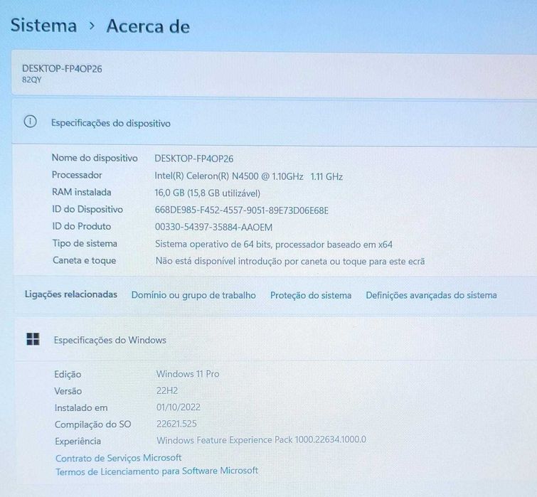 Portátil LENOVO V15G2IJL - Novo