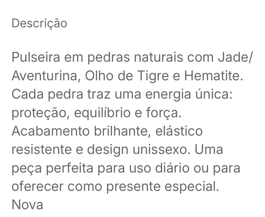 Pulseira com varias pedras (Nova)