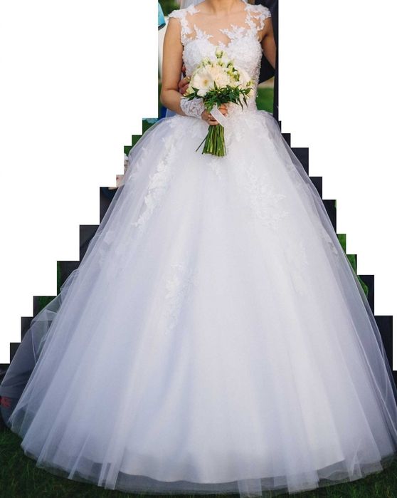 Suknia ślubna biel rozmiar 34 Księżniczka Atelier Rosa