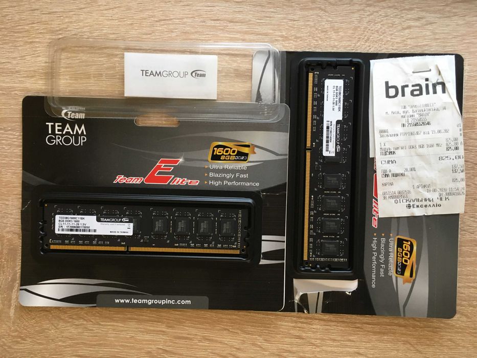 Оперативна пам'ять DDR3-1600 16GB (2x8GB) PC3-1280 Team Group