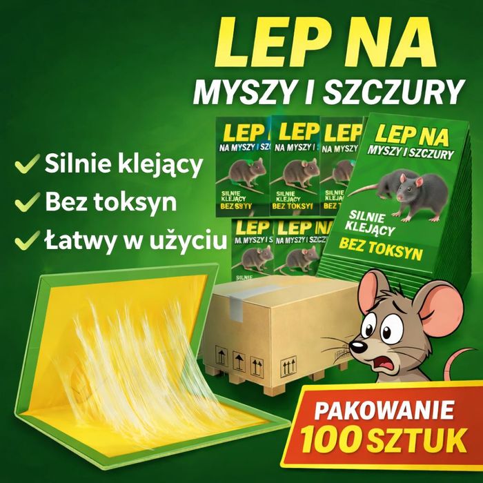 100x - Pułapka na Myszy Szczury Silny Klej Mocna Łapka Zapachowa Lep