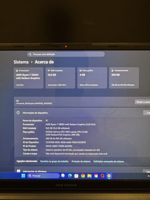 ASUS Vivobook Pro 15 OLED M6500QC | Ryzen 7 | RTX 3050 | 16GB | 1TB SSD