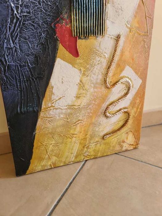 Moldura Tela Quadro Pintura Parede Decorativa - 100x40cm Paint Frame