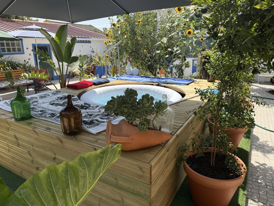 Spa de jardim e jacuzzi