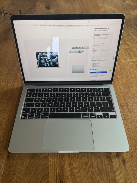 Macbook Air 13" M5 10core 32gb ram 1T ssd, błękitny, ma 3 mies, igła, gwarancja apple