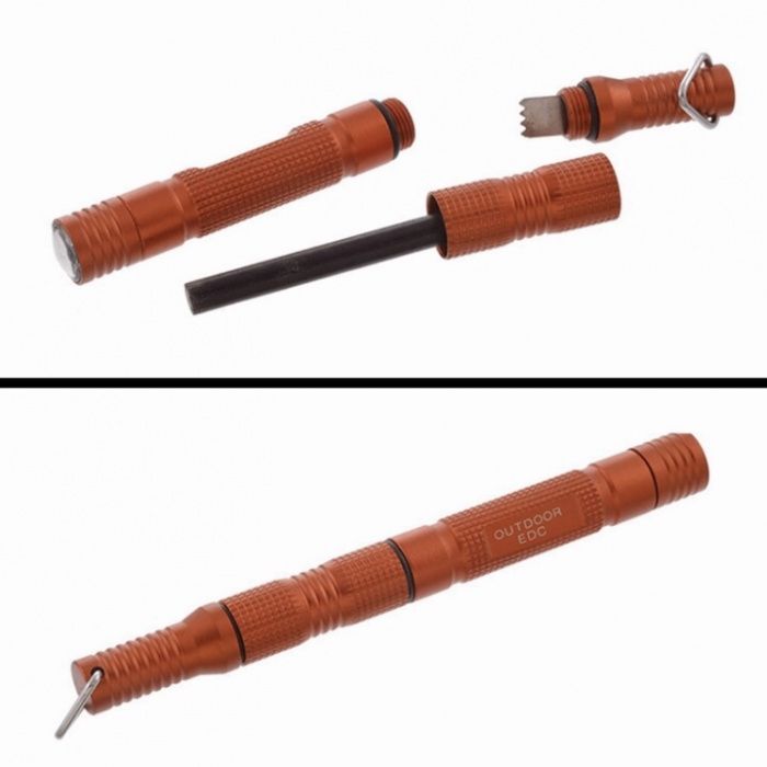 Haste de sobrevivência, Fire Starter e bússola!