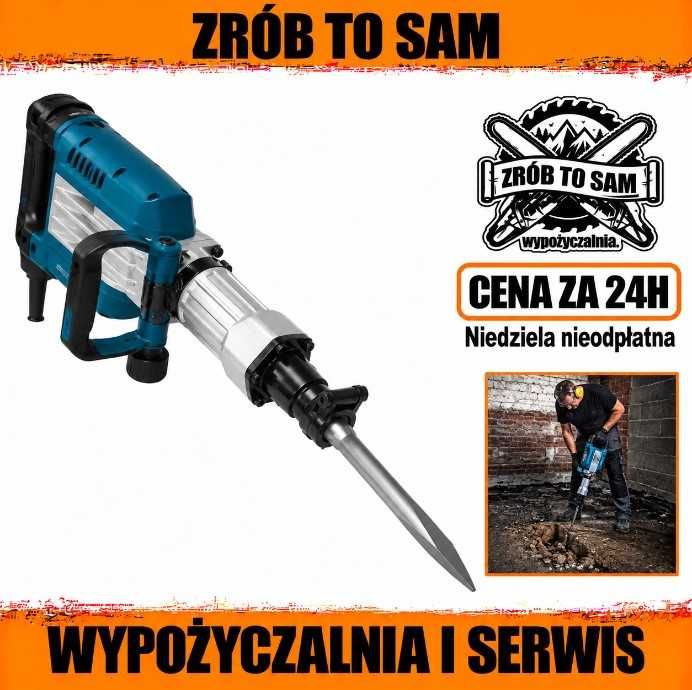 Młot wyburzeniowy kujący 45J HEX kujący Erbauer moc aż 45J 1750W kucie betonu wylewki nie makita hilti wynajem