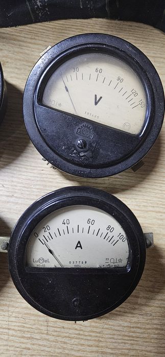 Amperomierz,  voltomierz, lubelskie, prl, vintage, 5 sztuk
