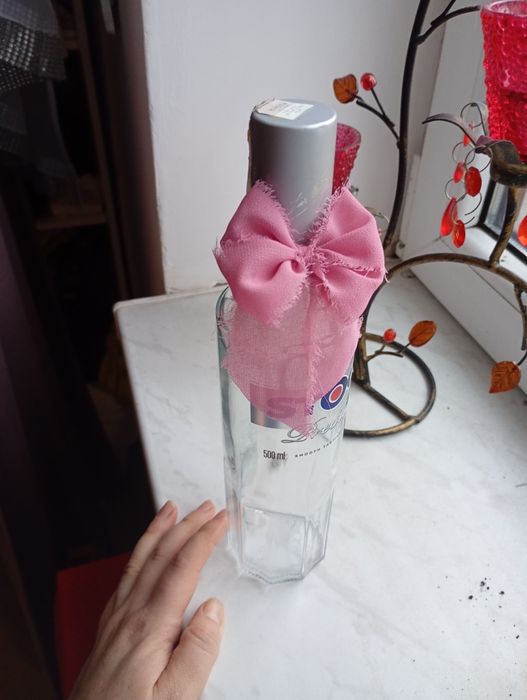 Kokardka duża na butelkę weselna  nowość