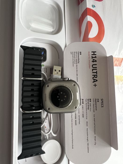 Смарт годинник H14 Ultra 49 мм,AMOLED+2ремінці
